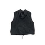 button hooded vest
