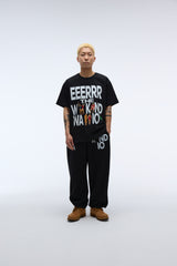 Weekend warrior people artwork T-shirt (Black)