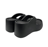 (+8cm) Rush Color Matching Platform Sole Flip Flops