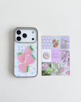【MADE】Milky Strawberry Star Silver Bumper Case