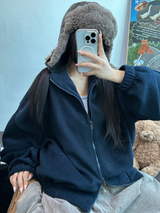 テディフリースルーズジップアップ🤍💙🤎3カラー