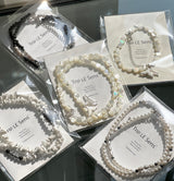 925 Silver パールコインブレスレット_Pearl White