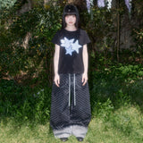 ミックススターエンジェルパッチTシャツ (ブラック) F25QB117