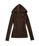 Rosie Pocket V-Neck Hood Top