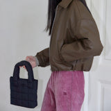 MINI SQUARE QUILTING BAG_BLACK