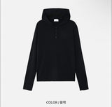 [Unisex] ヘンリーネックフードロングスリーブ(3color)