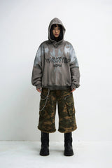 Dirty Wash Embroidered Hoodie