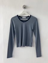 Old Stripe V-Neck Long Sleeve T-Shirt