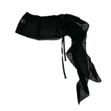 Unbalanced wrap skirt