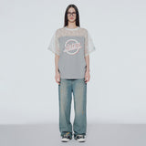 レースミックスシャーリングTシャツ