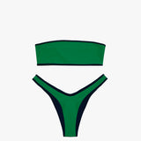 Nabi bandeau bikini - green/navy