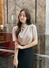 Shurea No Collar Pearl Tweed Jacket