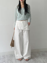 Lace Wrap Balloon Fit Wide Pants