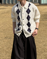 Thebel Argyle Knit Cardigan