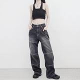 (Unisex) Liza Pocket Wide Denim Pants