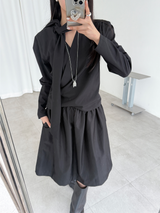 mui tie 2way blouse (2color)