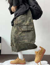 ダメージヴィンテージミリタリー バミューダパンツ🖤🩶💚🤎20L0R
