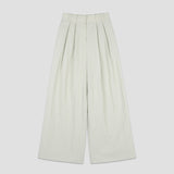 (PT-5668)MILA SET-UP FOLDING TUCK WIDE PANTS