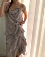 evelyn ruffle long dress
