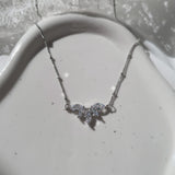 [VIVIZ Eunha Necklace] ヘブンリークリスタルネックレス-シルバー(Regular Length Version)