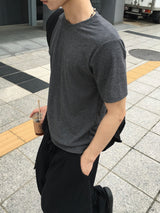 ディープリブマッスルフィットクロップ半袖Tシャツ 6C