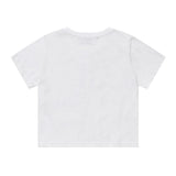 Cat Save The World クロップTシャツ (Black, White)