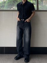 Flame Semi Wide Linen Pants
