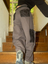 Ribbon Cotton Pants (Charcoal)