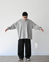 DRW D-RING ONE TUCK BALLOON PANTS BK 