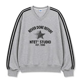 ネバースター トラック ブイネック スウェットシャツ (4color)