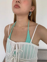 Mint O ring earrings