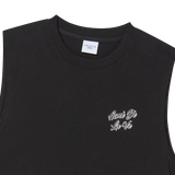 25SS SCRIPT LOGO OUTLINE SLEEVELESS BLACK