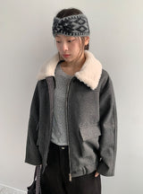 ピランスキルティドファーカラージャケット