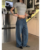 スタッドワイドデニムパンツ
