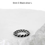 SS-blackline カーブチェーンリング_5/6/7/8mm_BLACK SILVER