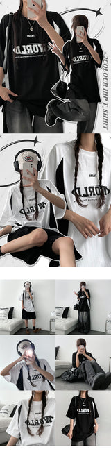 ディッツ配色半袖Tシャツ