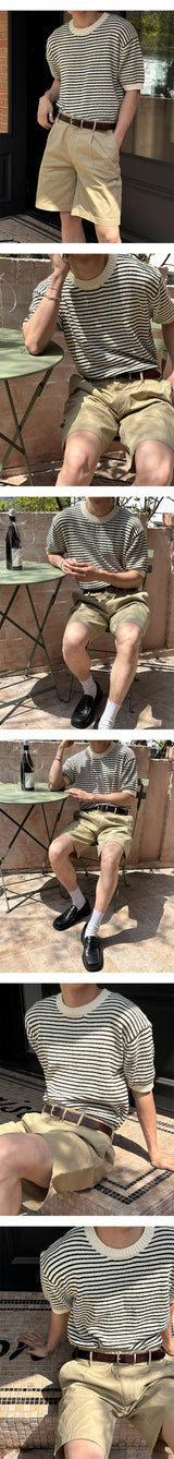 [S/S] Stripe boucle half knit(4color)