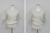 Autumn Wool Cable Knit Half Knit