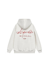 Handwritten Embroidered Zip up Hoodie