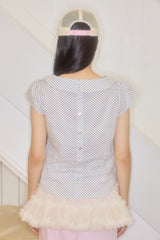 FIFI DOT COTTON BLOUSE (WHITE)