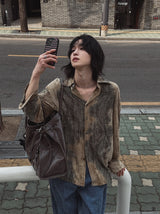 Nogsi grunge dyeing overfit shirt