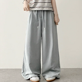 Lenny waist banding color nylon rust lock wide pants