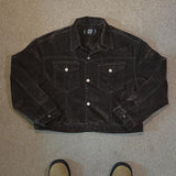 Winter Velvet Denim Western Jacket (2color)