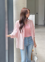 Sisle knit sleeveless wrinkle shirt set