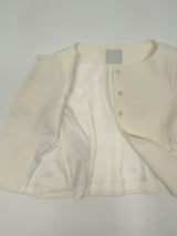 Twill Glass Boat Neck Jacket
