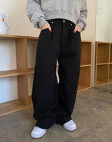 ダブルピンタックワイドパンツ