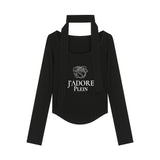 J'adore Plein スカーフTシャツ (ブラック)