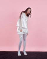 CORSAGE PUFF BLOUSE [IVORY]