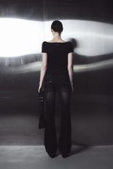 Noir Lace Slash Tee