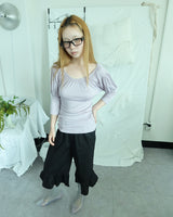 AMELIE SHIRRING PUFF T-SHIRT